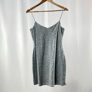 Vintage Y2K Victoria’s Secret Animal Print Mini Dress in Grey‎ Blue Size Large